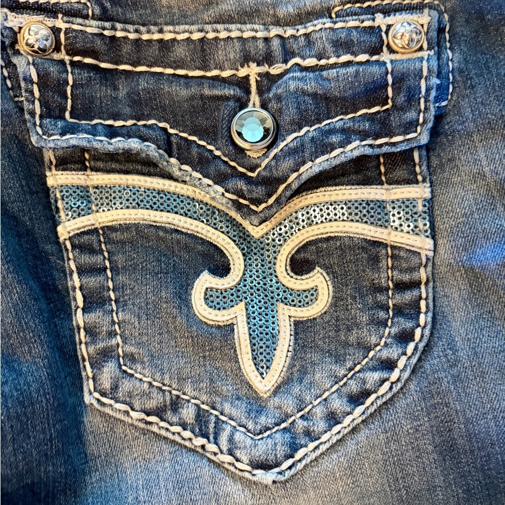 Rock Revival Blue Boot Cut Jeans - Picture 3 of 4